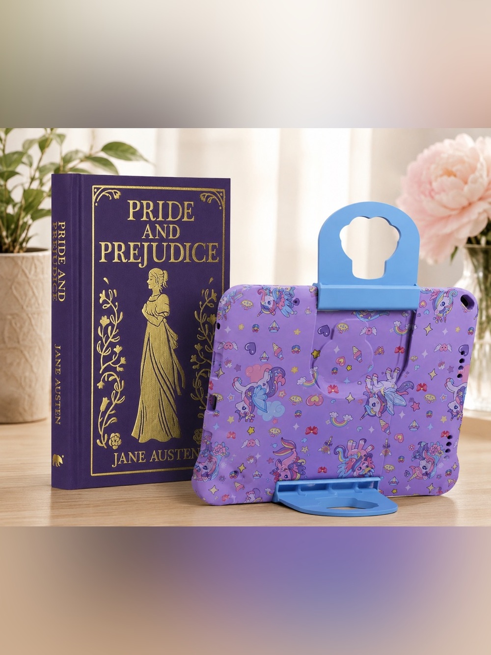 📚✨ Jane Austen + Unicorn Tablet Case Duo Pride & Prejudice, but make it ✨LUXURY✨